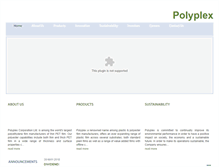Tablet Screenshot of polyplex.com